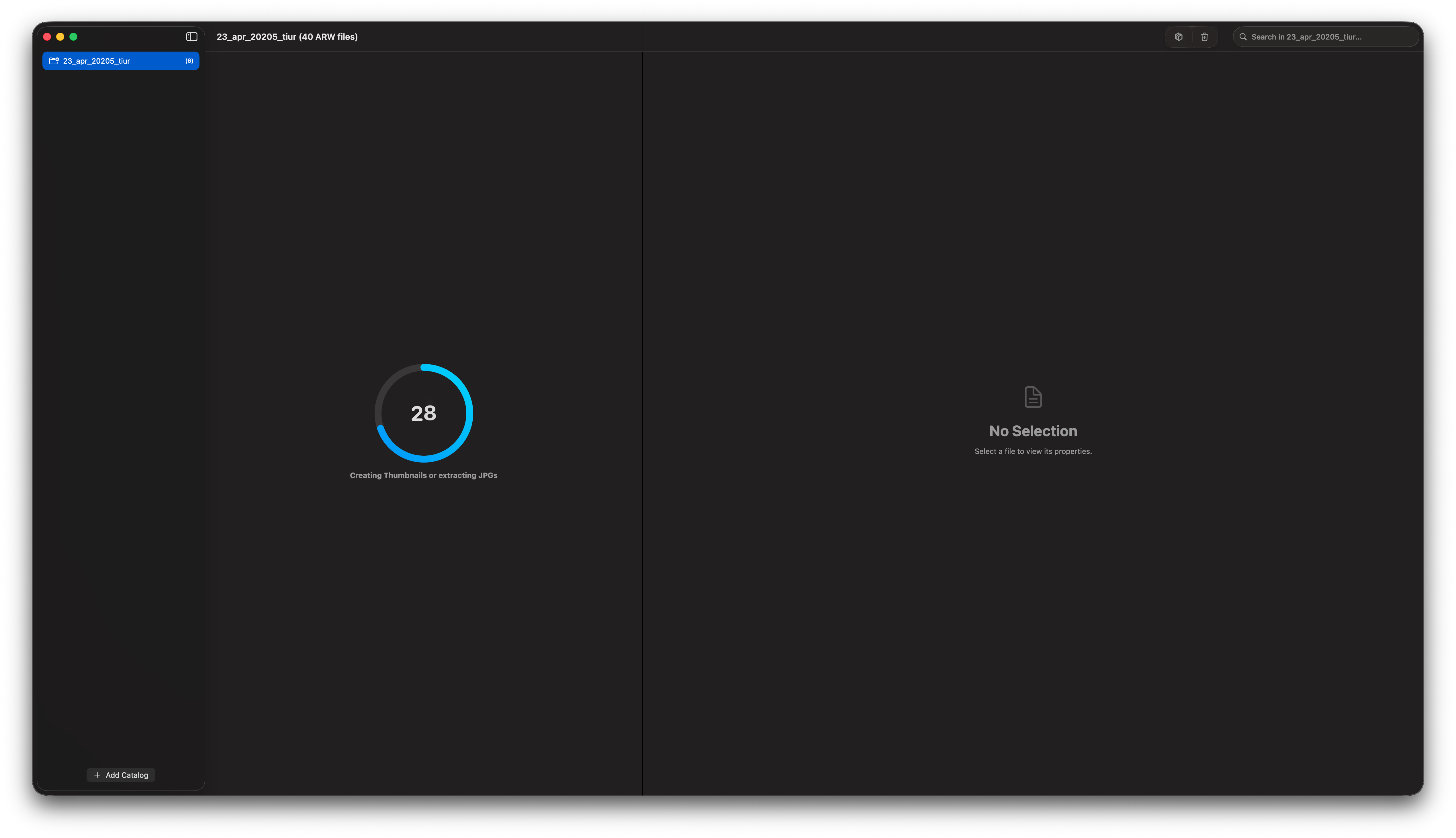 PhotoCulling scanning photo library